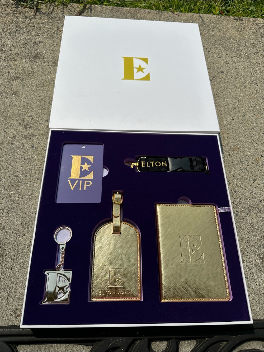 VIP Elton Gold Travel Key & Card Holder Set